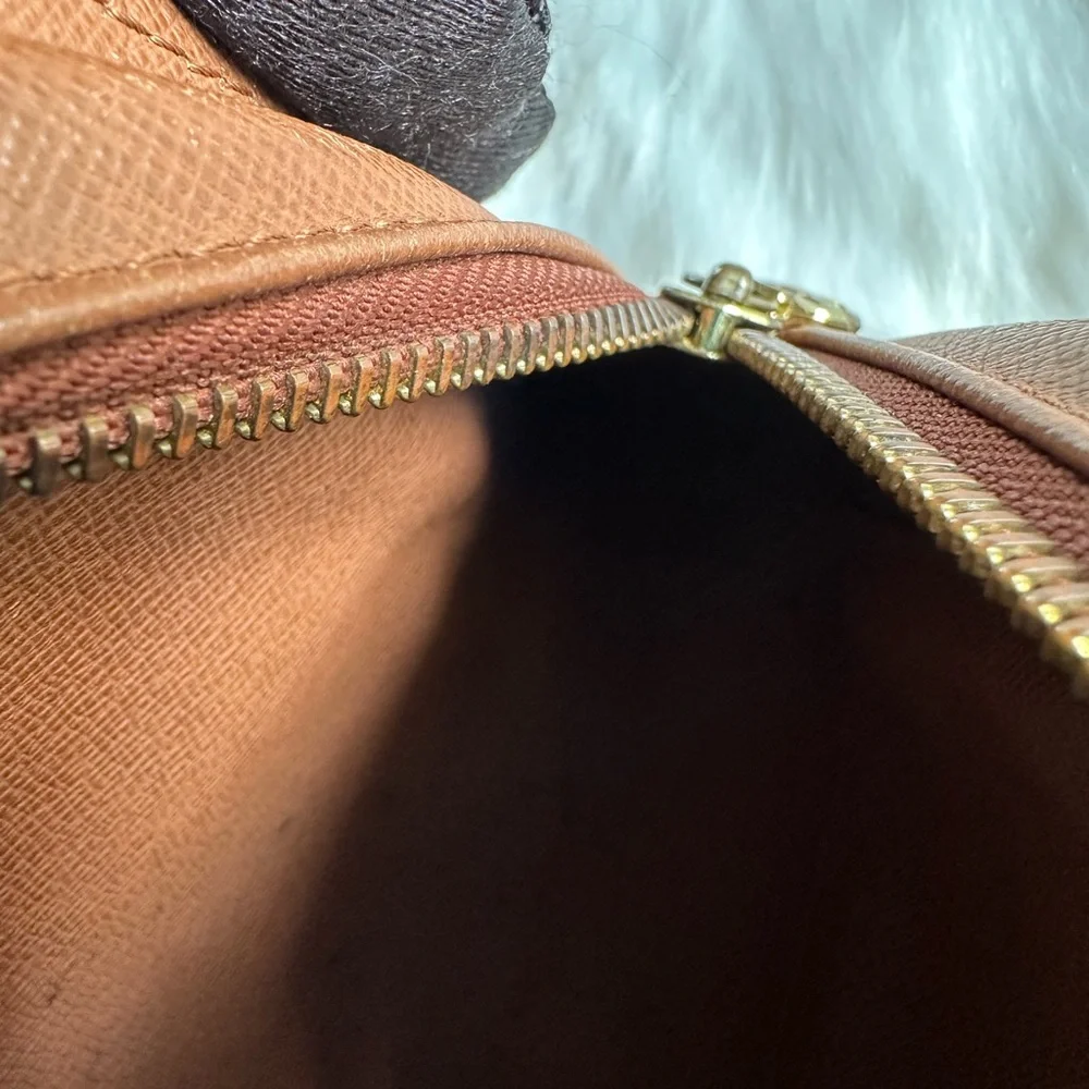 Stunning Brown and Gold Monogram Pouch